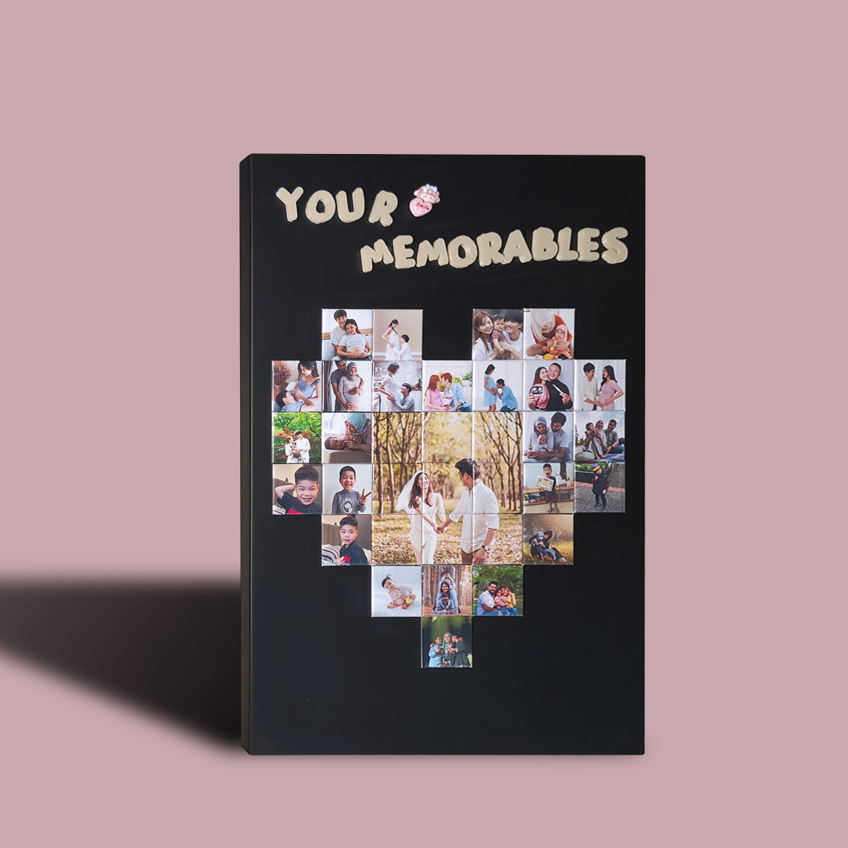 Heart Shape Square Photo Magnet